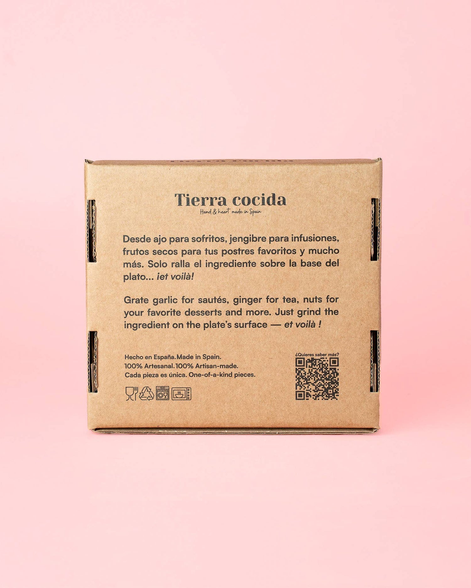 Raspbord keramisch Valentina Klein - Pastelroze Spaans aardewerk