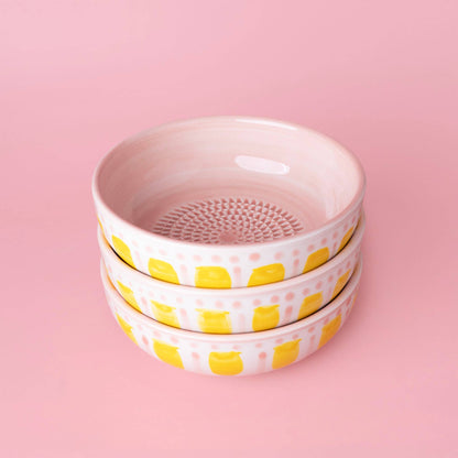 Raspkom keramisch Valentina – Vintage Roze/Geel