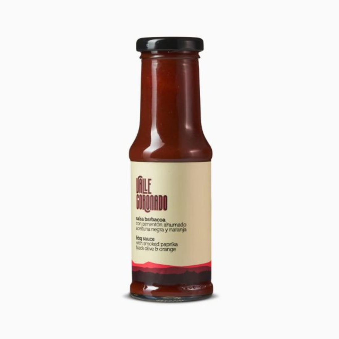 Salsa Barbacoa (BBQ) met gerookte paprika, zwarte olijven en sinaasappel